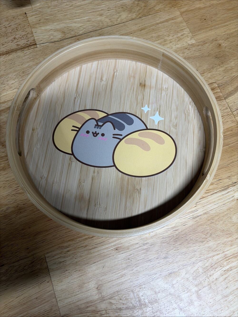 Pusheen Bread Loaf Wooden Tray w/ Handles Spring 2024 Pusheen Box Exclusive Cute
